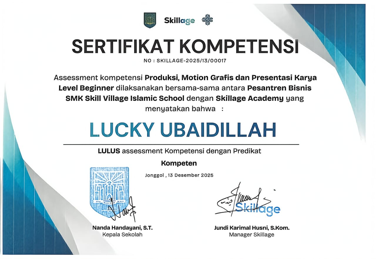 Sertifikat Motion Grafis